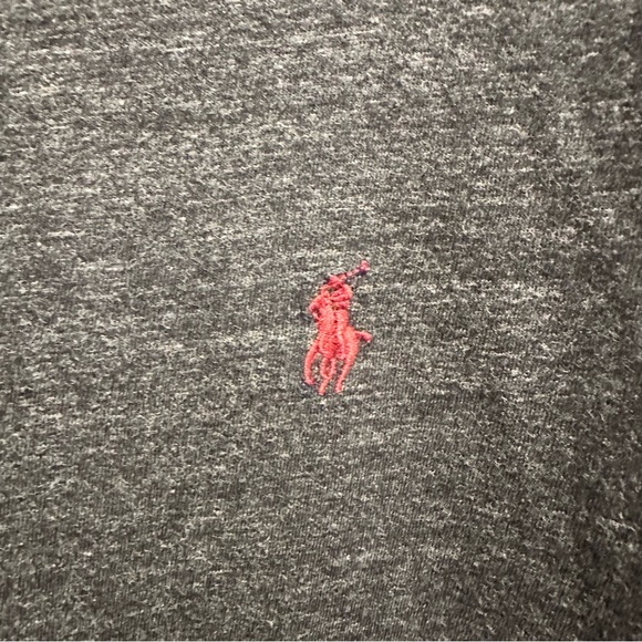 Polo Ralph Lauren Men's‎ Dark Gray V Neck Long Sleeve Shirt XL Cotton Polo Bear - Picture 3 of 7